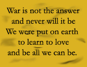 War is not the Answer